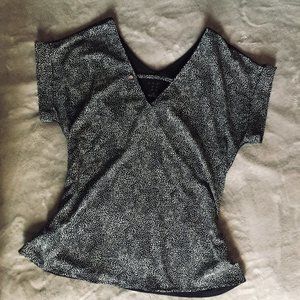 Black and White Blouse